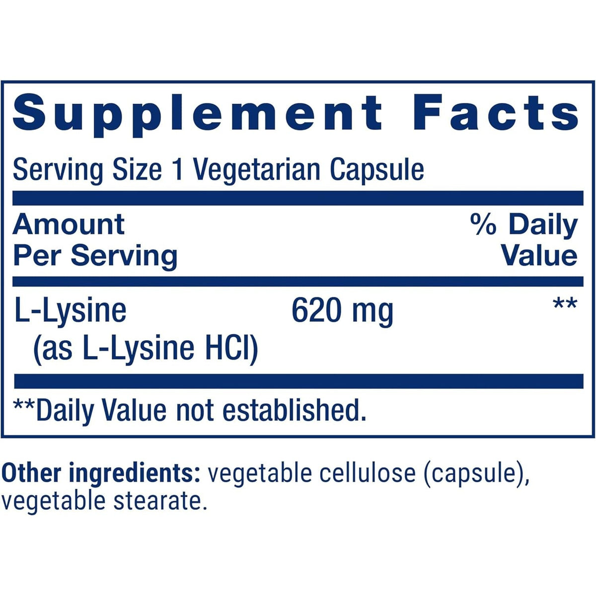 L - Lysine - Life Extension - 620 mg - 100 capsule - Protein4Life