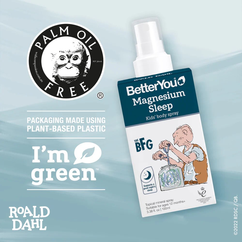 Magnesium Sleep Kids Spray cu Magneziu pentru Somn si Relaxare la Copii - BetterYou - 100 ml - Protein4Life