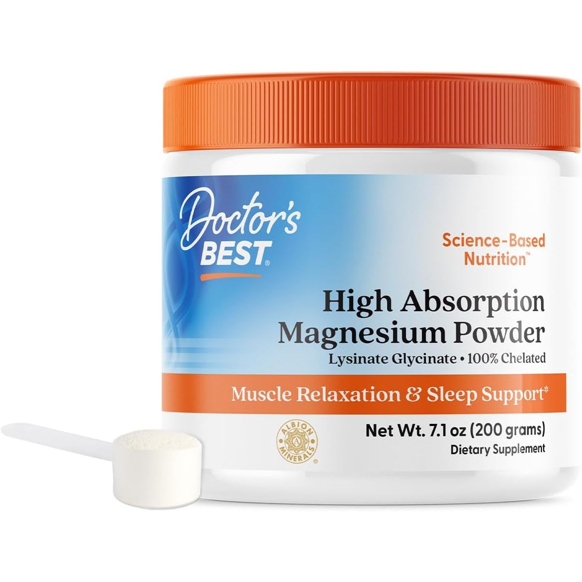 Magneziu Bisglicinat cu Absorbtie Ridicata pentru Sistemul Nervos si Muschi - Doctor's Best - Protein4Life