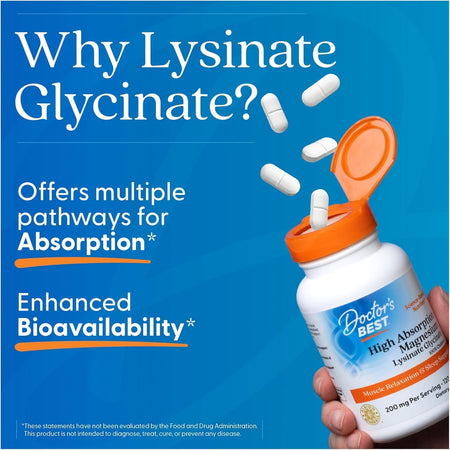 Magneziu Bisglicinat - Doctor's Best - 100 mg - Protein4Life