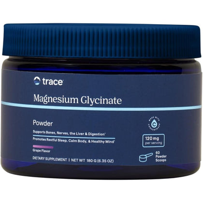 Magneziu Glicinat Pudra pentru Relaxare si Sistem Nervos - Trace Minerals - 180 grame - Protein4Life