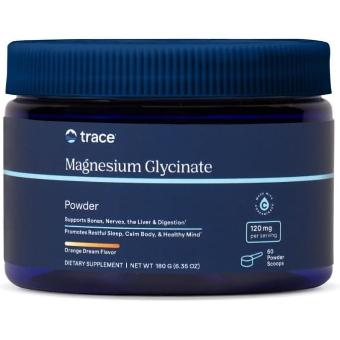 Magneziu Glicinat Pudra pentru Relaxare si Sistem Nervos - Trace Minerals - 180 grame - Protein4Life