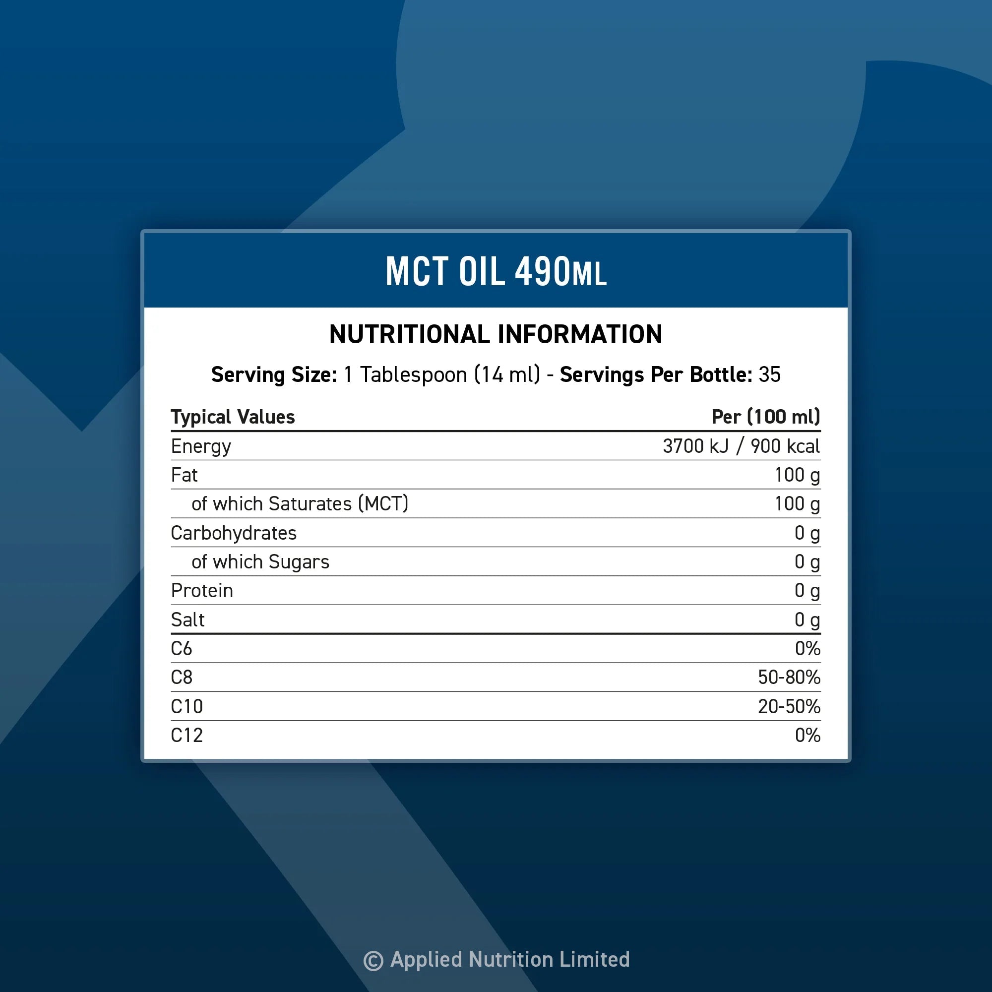 MCT Oil | Applied Nutrition | 490 ml - Protein4Life