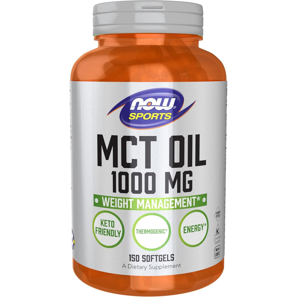MCT Oil - NOW Foods - 1000mg - 150 softgels - Protein4Life
