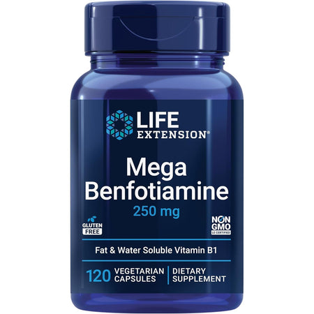 Mega Benfotiamina pentru Sistem Nervos si Metabolismul Glucozei – Life Extension - 250 mg, 120 capsule - Protein4Life