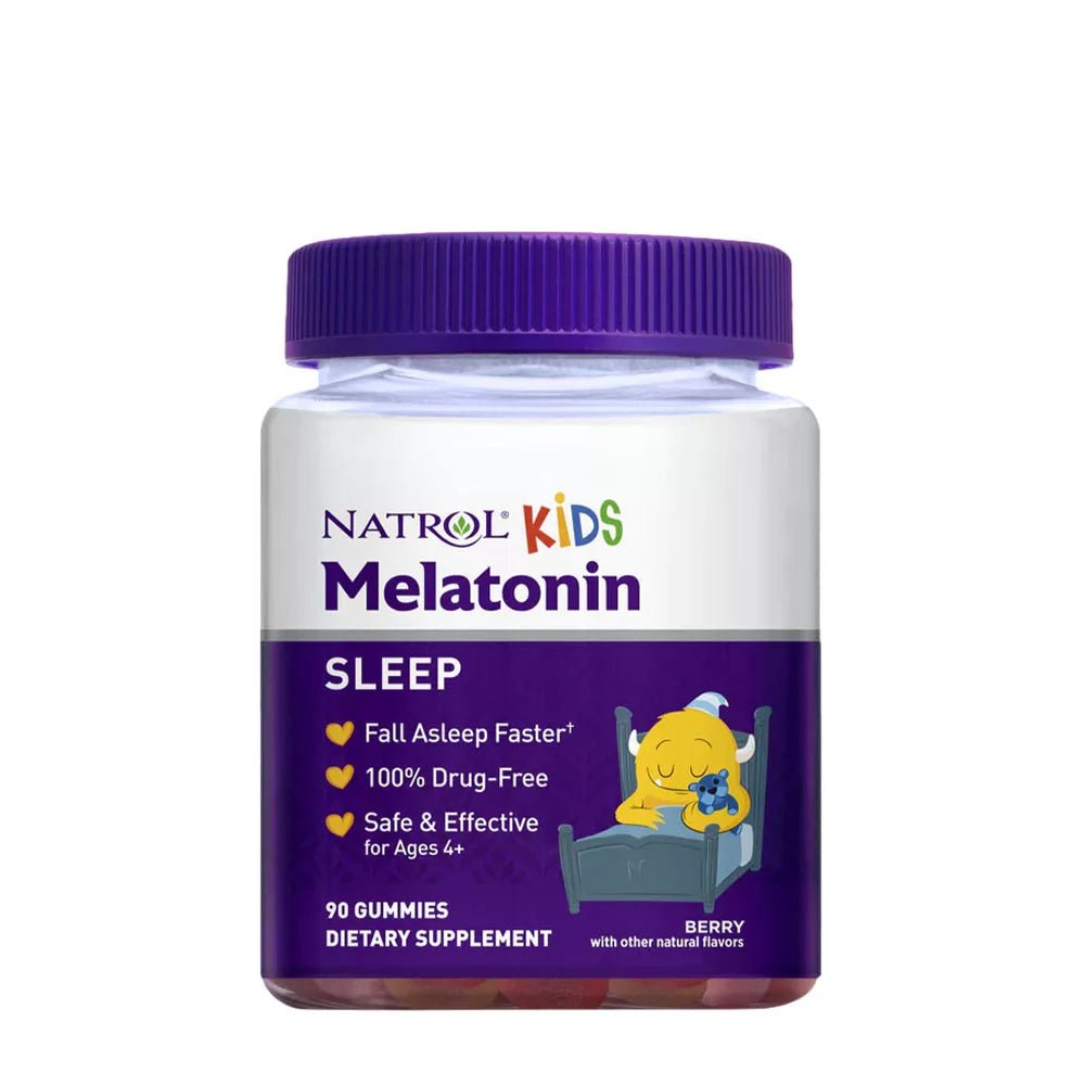 Melatonina pentru Copii - Jeleuri pentru Somn (Gummies) - Natrol - 90 Bucati - Aroma Fructe de Padure - Protein4Life