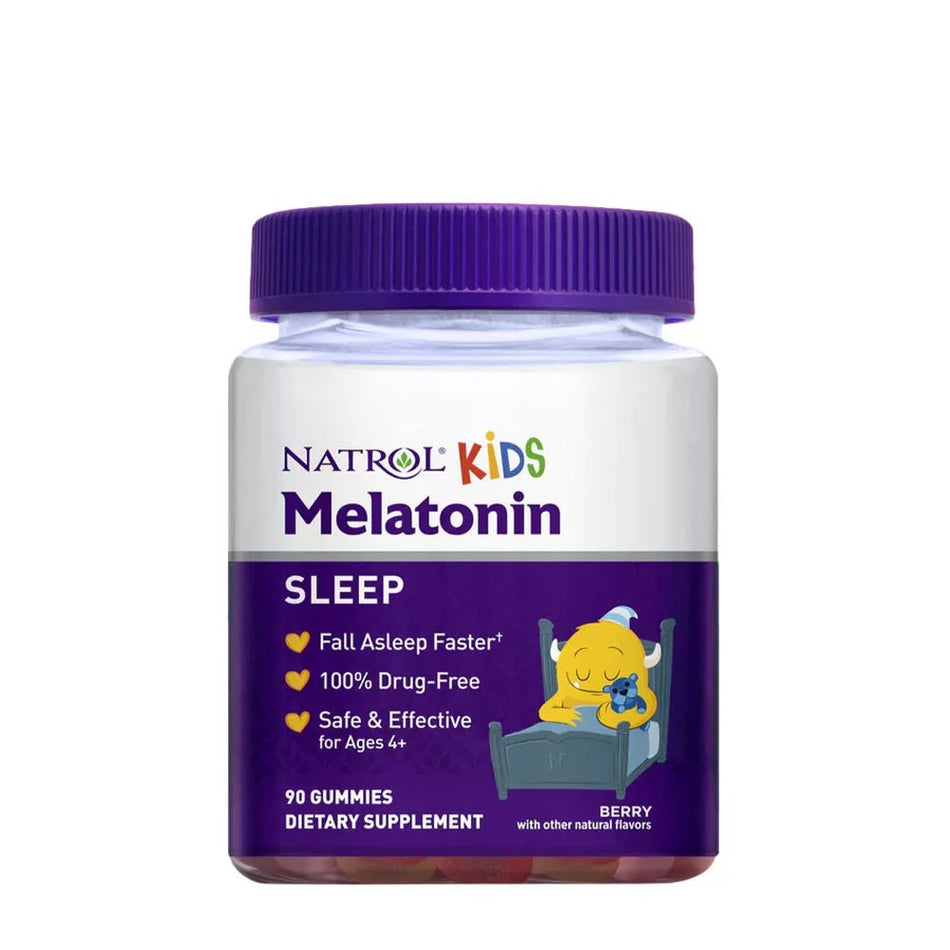 Melatonina pentru Copii - Jeleuri pentru Somn (Gummies) - Natrol - 90 Bucati - Aroma Fructe de Padure - Protein4Life
