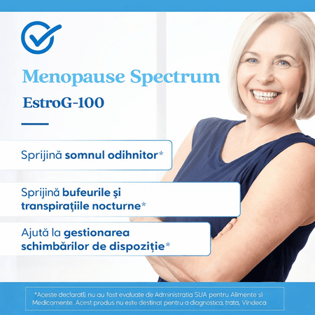 Menopause Spectrum - Complex pentru Menopauza, Suport Hormonal si Reducerea Bufeurilor - Doctor's Best - 30 capsule - Protein4Life