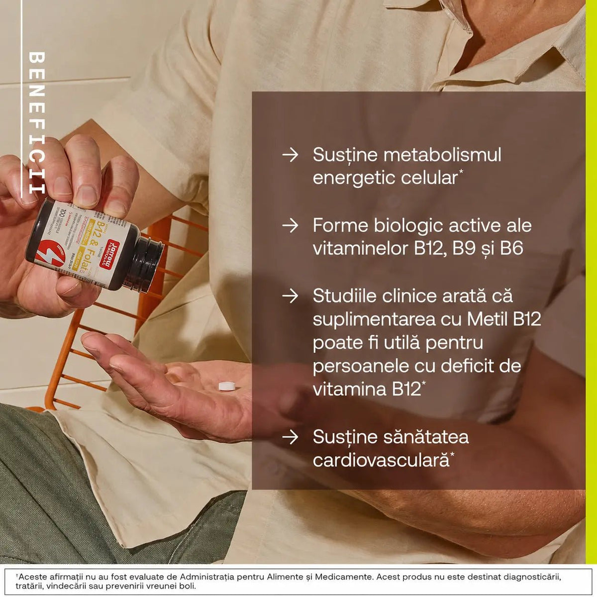 Methyl Cobalamine B12 - Methyl Folate B9 - Jarrow Formulas - 400 mcg - Lemon - 100 Lozenges - Protein4Life
