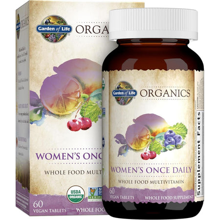 Multivitamine Organice pentru Femei MyKind Organics Women's One Daily pentru Energie si Imunitate - Garden of Life - 60 Capsule - Protein4Life