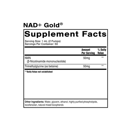 NAD+ Gold Liposomal + Trimethylglycine - Quicksilver Scientific - Protein4Life