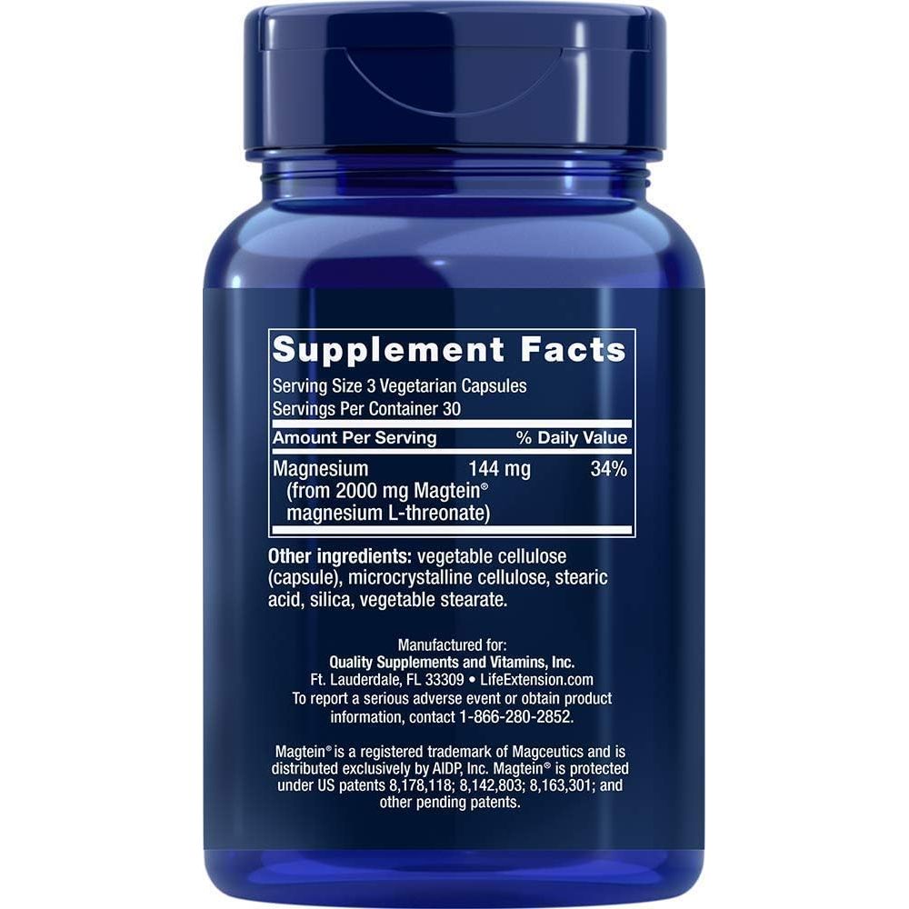 Neuro-Mag Magtein Magneziu L-Treonat pentru Memorie si Claritate Mentala - Life Extension - Protein4Life
