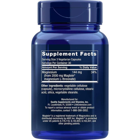 Neuro-Mag Magtein Magneziu L-Treonat pentru Memorie si Claritate Mentala - Life Extension - Protein4Life