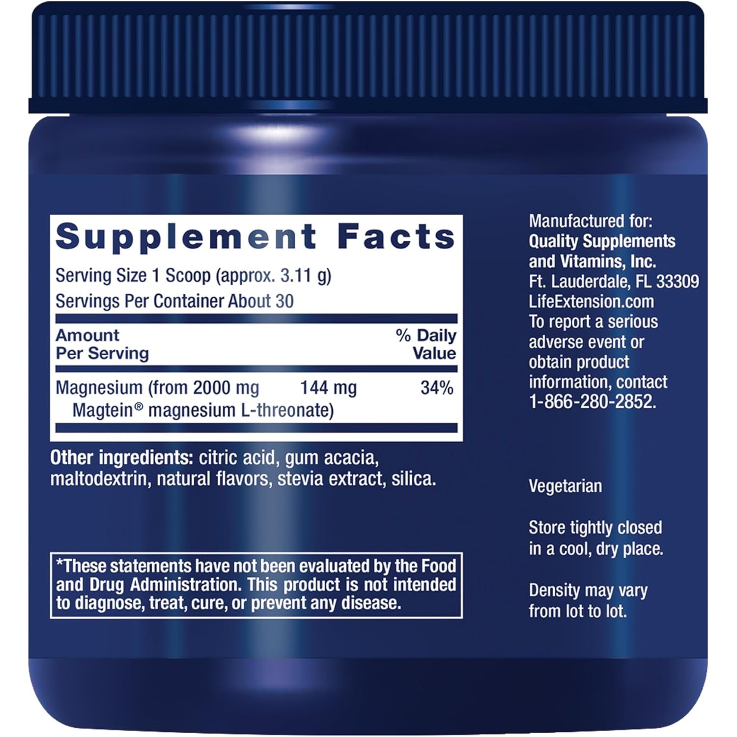 Neuro-Mag Magtein Magneziu L-Treonat pentru Memorie si Claritate Mentala - Life Extension - Protein4Life