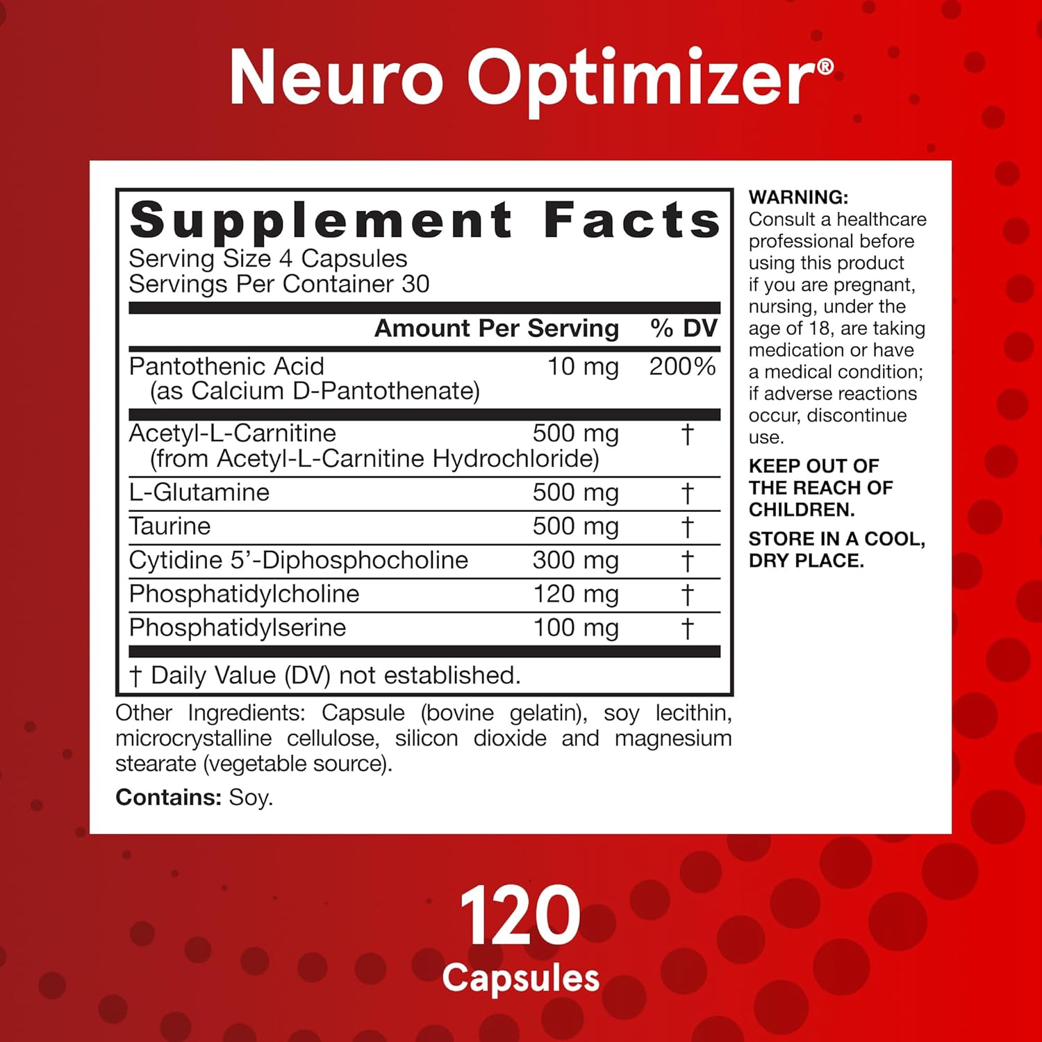 Neuro Optimizer 120 capsule - Jarrow Formulas - Protein4Life