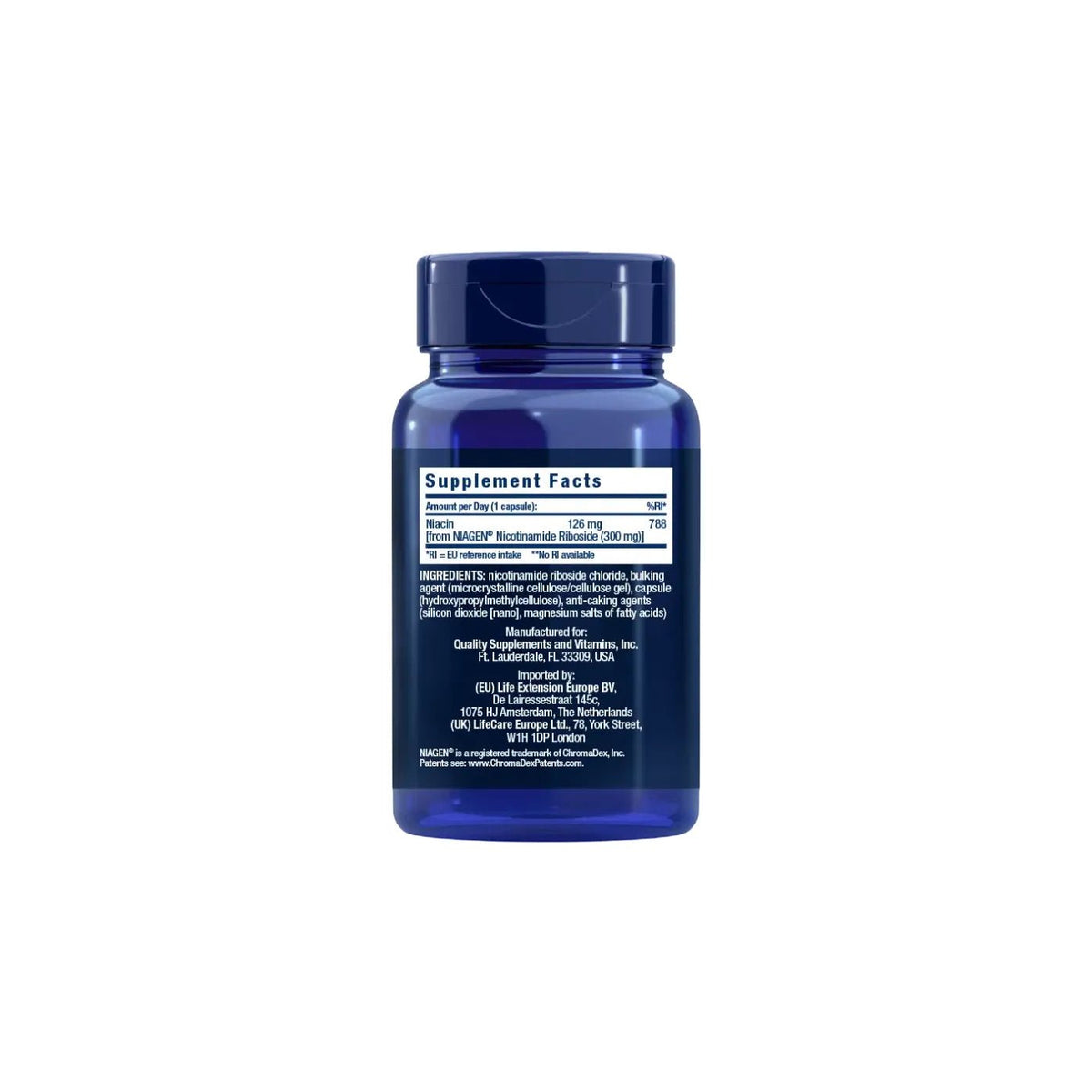 NMN NAD+ Cell Formula pentru Energie si Performanta Cognitiva - Life Extension - 30 capsule vegetale - Protein4Life