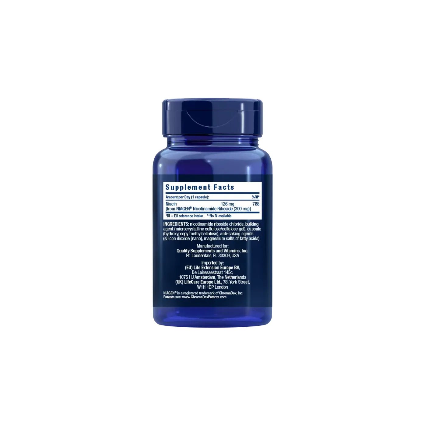 NMN NAD+ Cell Formula pentru Energie si Performanta Cognitiva - Life Extension - 30 capsule vegetale - Protein4Life