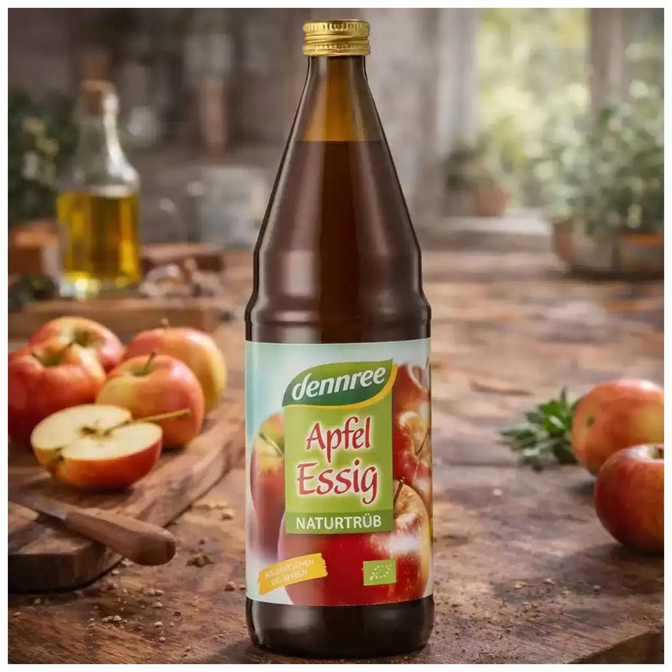 Otet de Mere BIO Nefiltrat si Nepasteurizat - Dennree - 750ml - Protein4Life