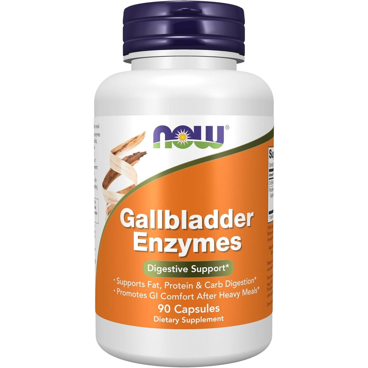Ox bile cu Enzime Digestive si Pancreatina pentru Suportul Colecistului, Pancreasului, Bilei si Digestiei Grasimilor - NOW Foods - 90 capsule - Protein4Life