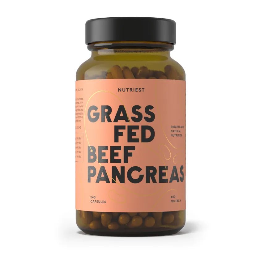 Pancreas Liofilizat de Vita Grass Fed - Nutriest - 240 capsule - Protein4Life