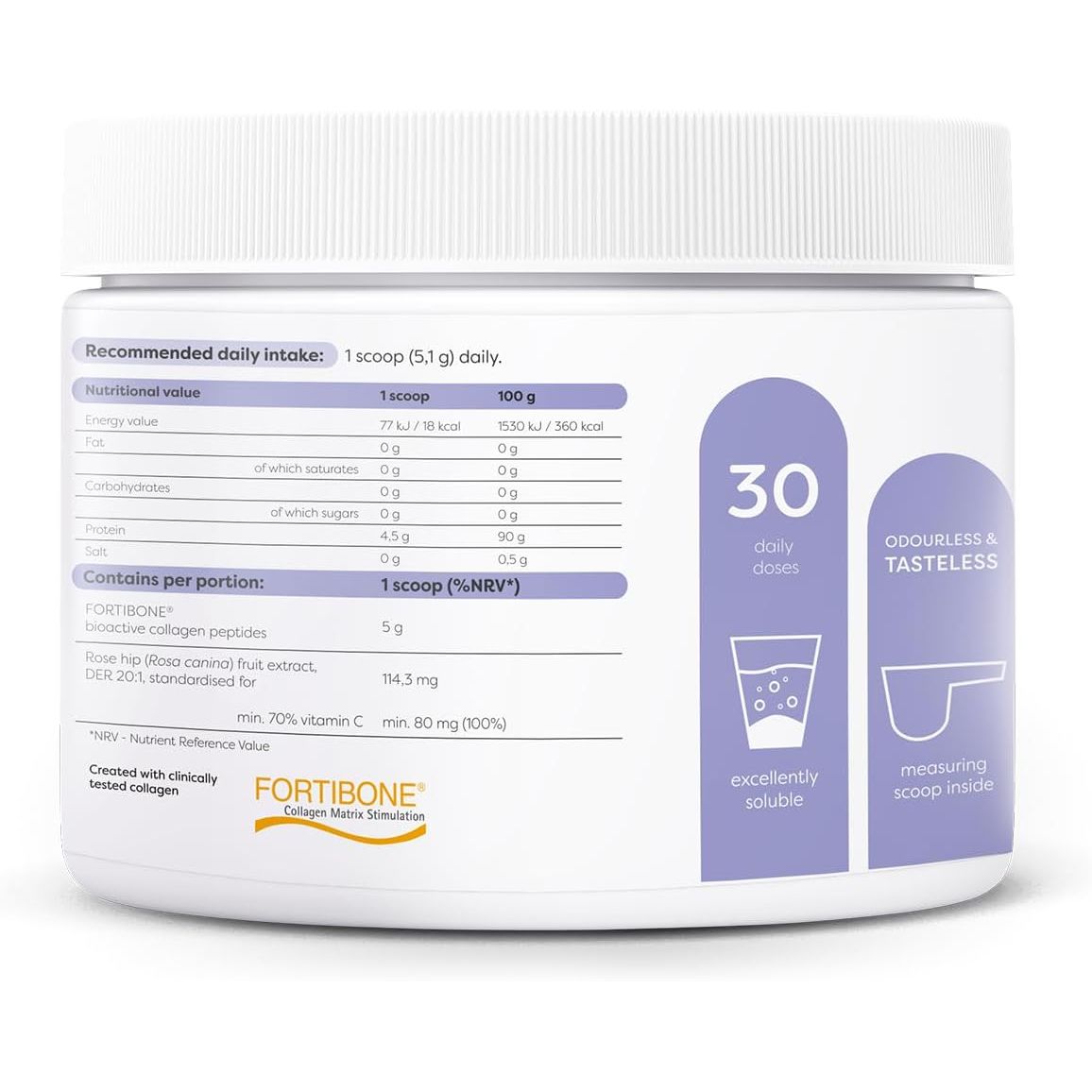 Peptide de Colagen cu Vitamina C pentru Articulatii, Oase si Mobilitate - Osavi - 153 grame - Protein4Life
