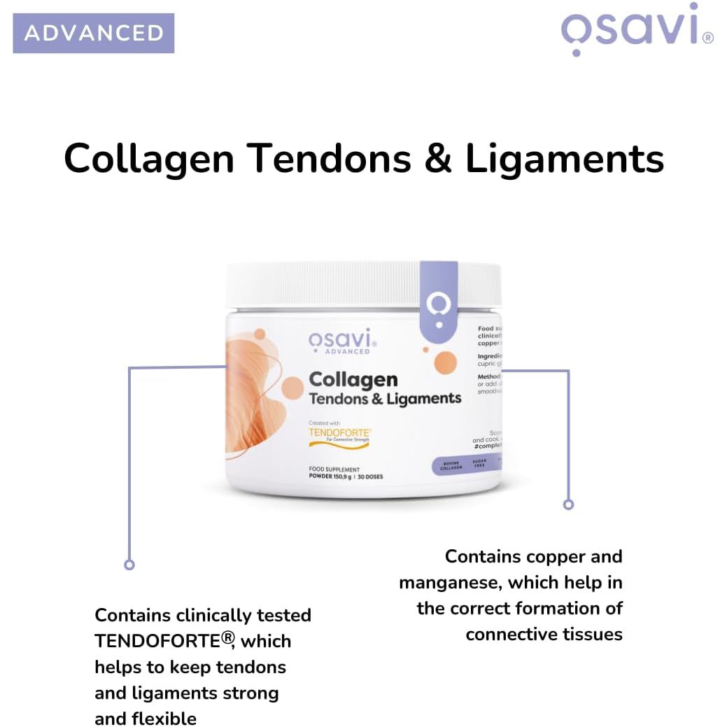 Peptide de Colagen TendoForte pentru Tendoane si Ligamente - Osavi - 150 grame - Protein4Life