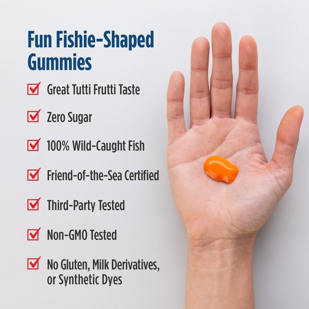 Pestisori Omega 3 Fara Zahar cu Aroma de Tutti Frutti - Nordic Naturals - 36 fishies - Protein4Life