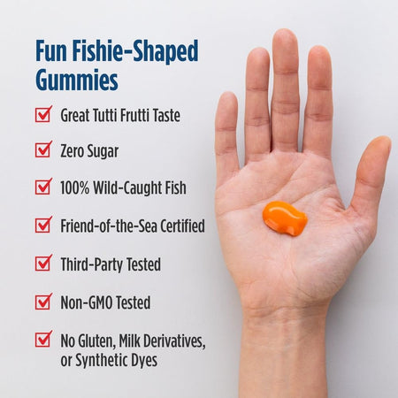 Pestisori Omega 3 Fara Zahar cu Aroma de Tutti Frutti - Nordic Naturals - 36 fishies - Protein4Life