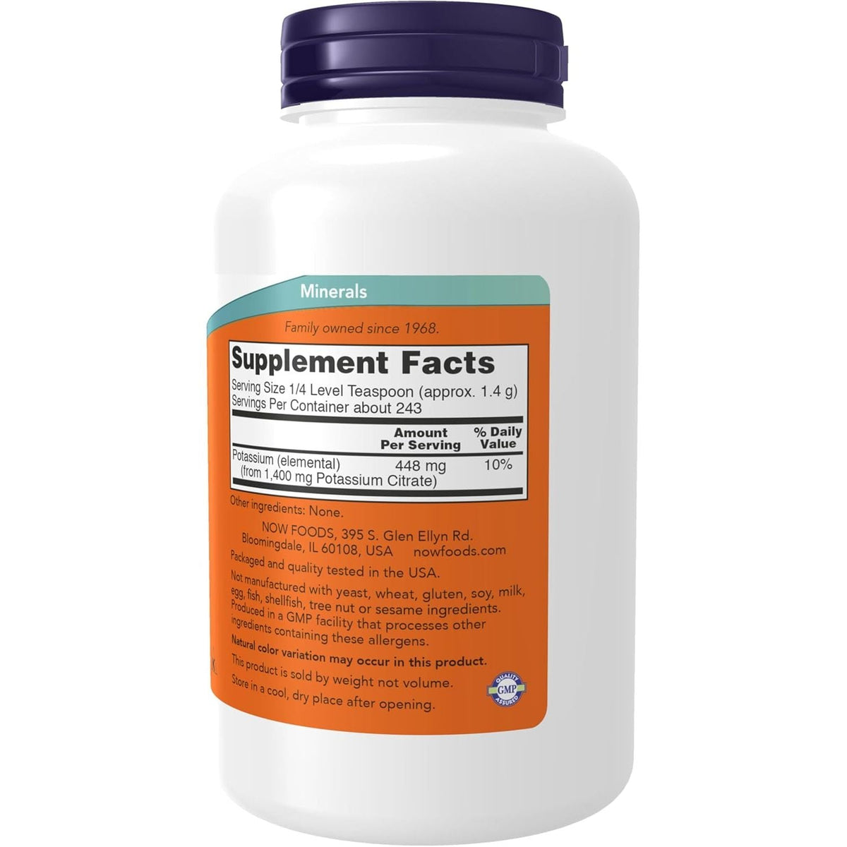 Potasiu Citrat - NOW Foods - Protein4Life