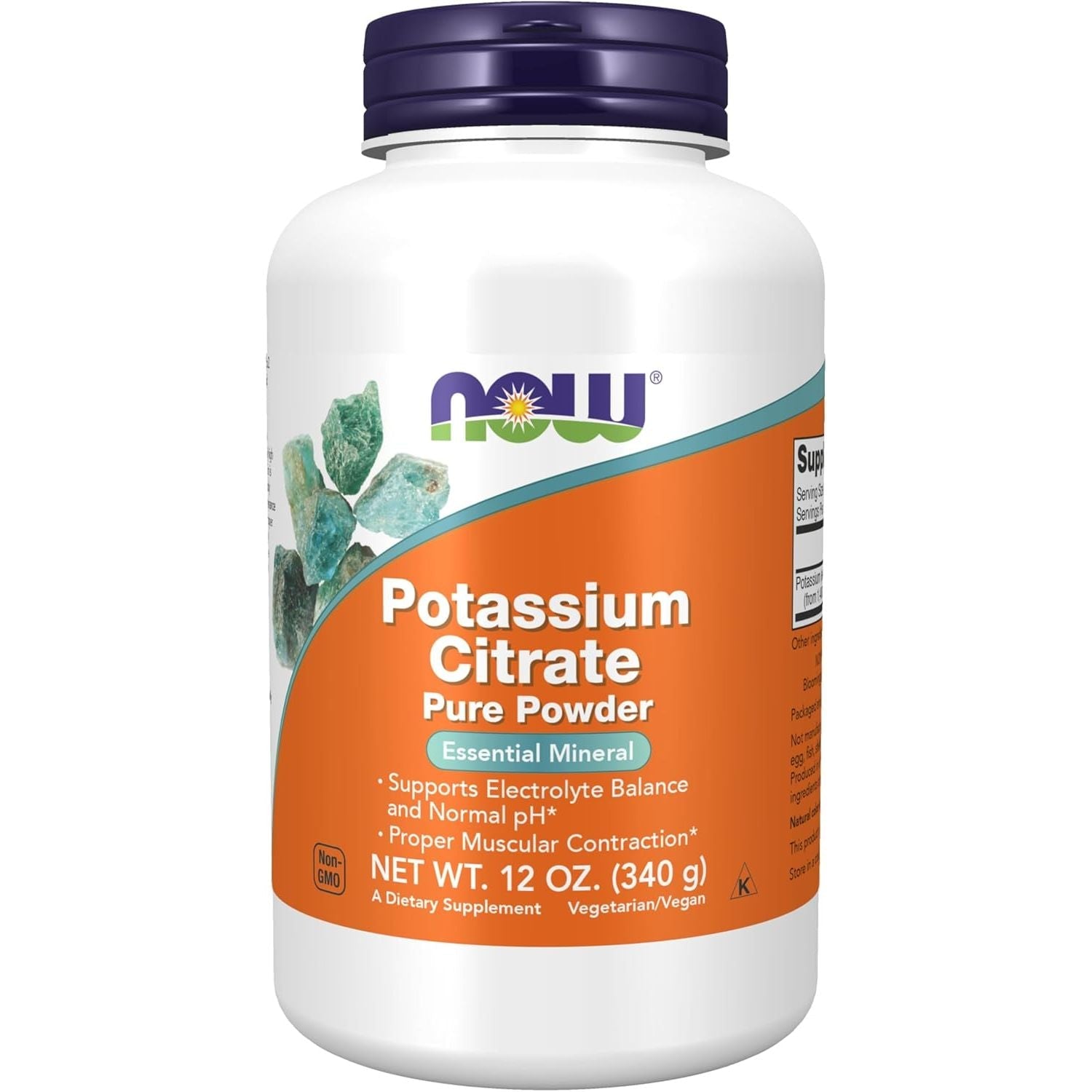 Potasiu Citrat Pudra - 340 grame - NOW Foods - Protein4Life