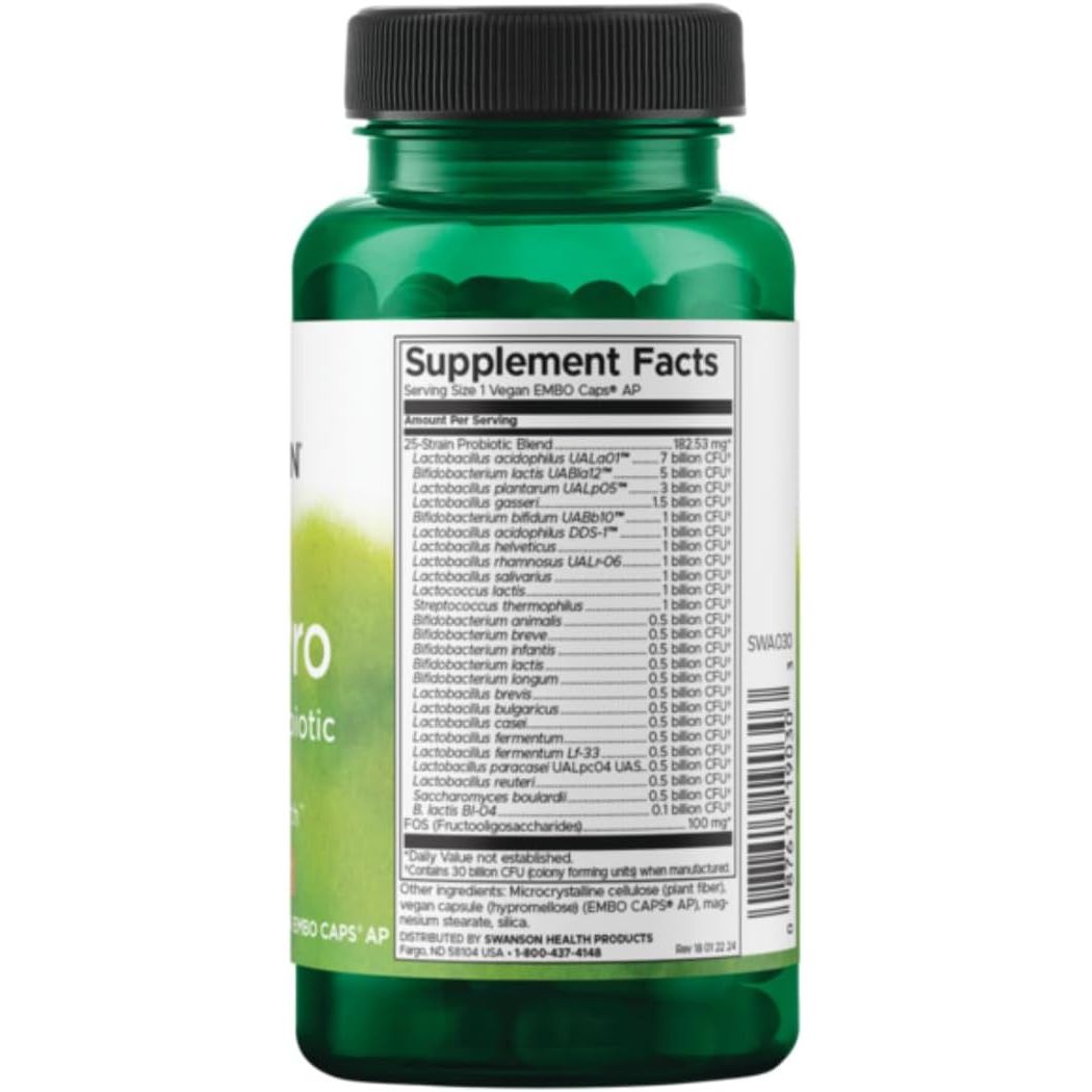 Probiotic Epic Pro - 25 Tulpini Bacteriene - 30 miliarde CFU - Swanson - 30 capsule - Protein4Life