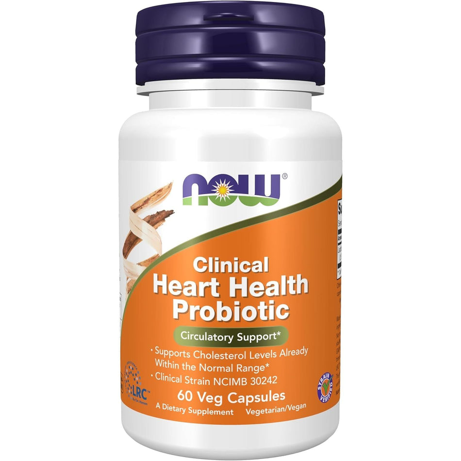 Probiotic Reuteri pentru Sanatatea Inimii si Colesterol - Clinical Heart Health - NOW Foods - 60 capsule - Protein4Life