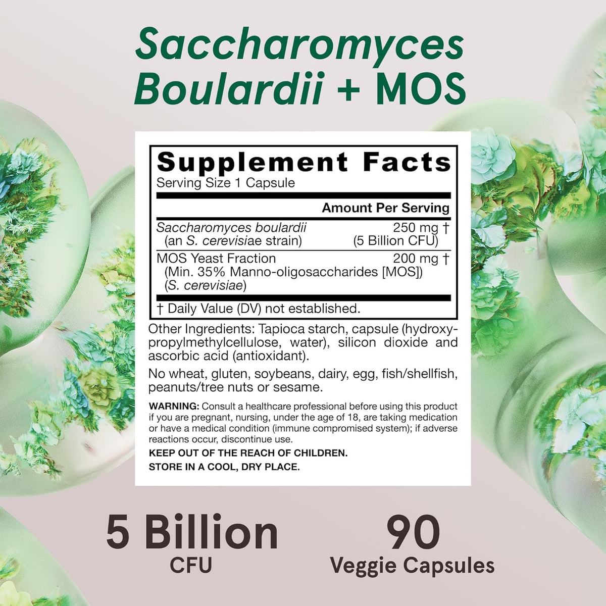 Probiotic Saccharomyces Boulardii + MOS - Jarrow Formulas - Protein4Life