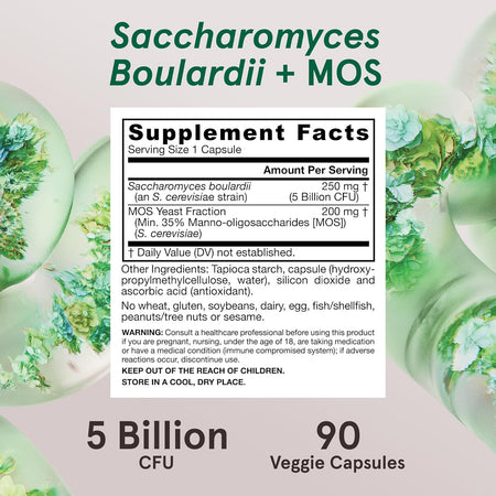 Probiotic Saccharomyces Boulardii + MOS - Jarrow Formulas - Protein4Life