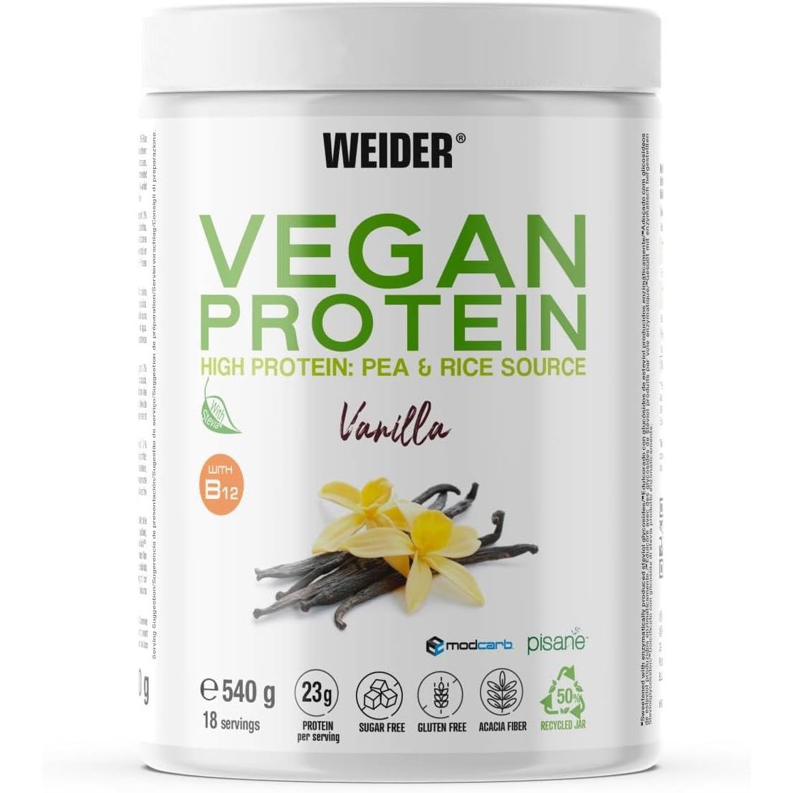 Proteina Vegana Premium cu Vitamina B12 Activa - Weider - 750 grame - Protein4Life