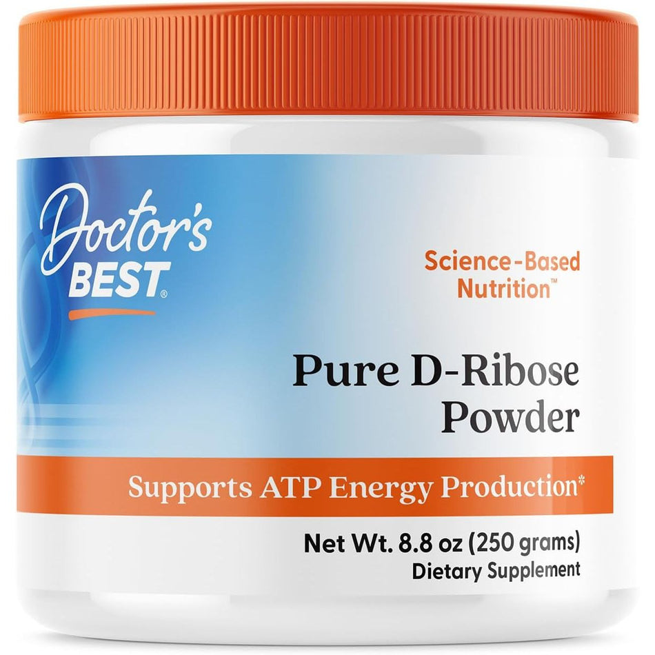 Pure D - Ribose Powder pentru Energie Celulara si Sustinerea ATP - Bioenergy Ribose - Doctor's Best - 250 grame - Protein4Life