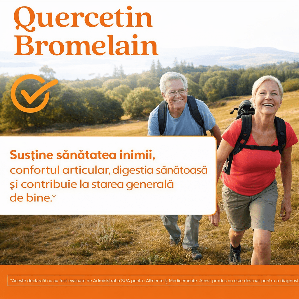 Quercetina cu Bromelaina pentru Inflamatie si Suport Imunitar - Doctor's Best - 180 capsule - Protein4Life