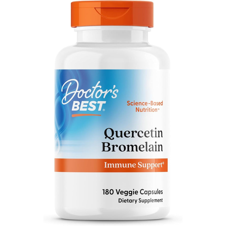 Quercetina cu Bromelaina pentru Inflamatie si Suport Imunitar - Doctor's Best - 180 capsule - Protein4Life