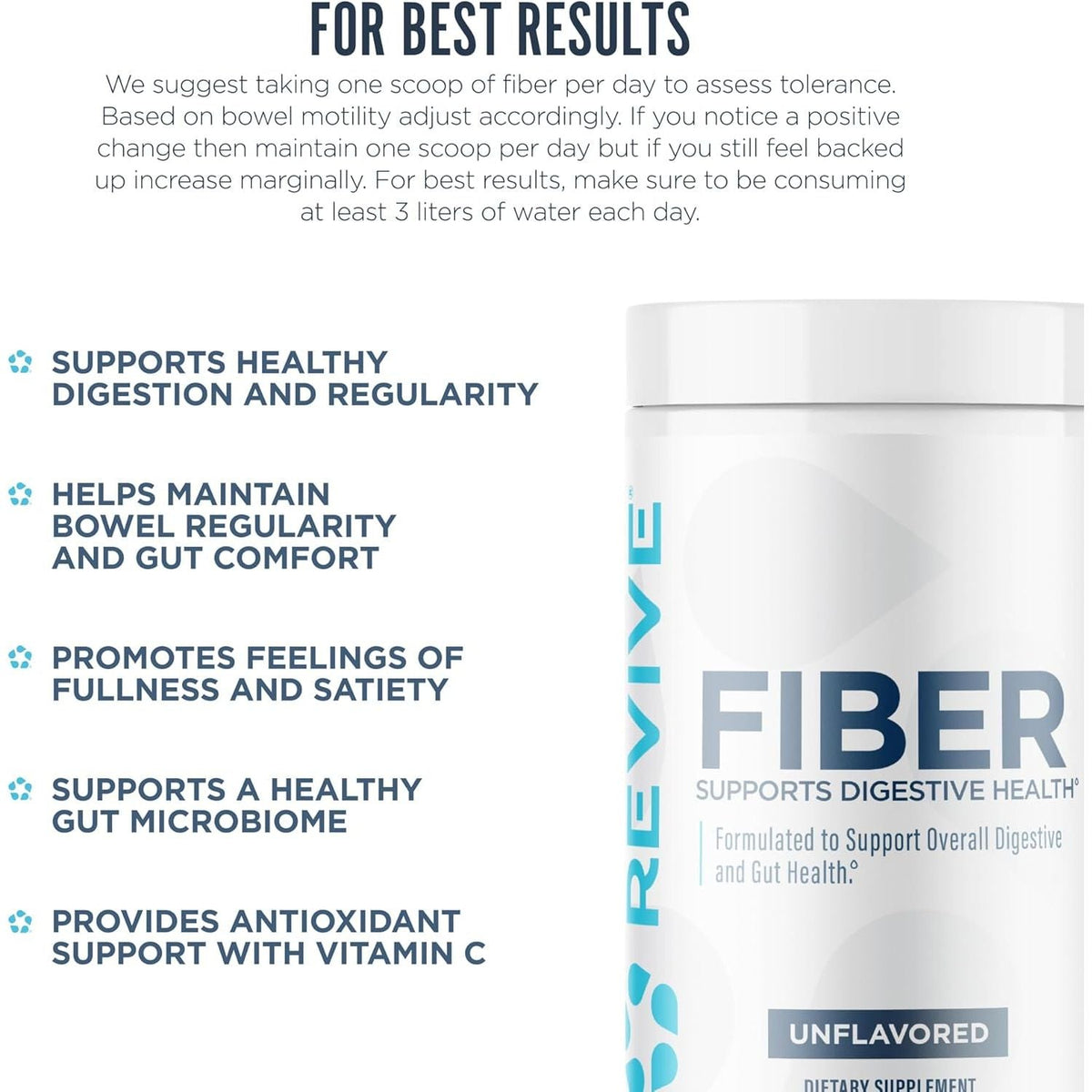 Revive Fiber - Unflavored - Revive - 252 grame - Protein4Life