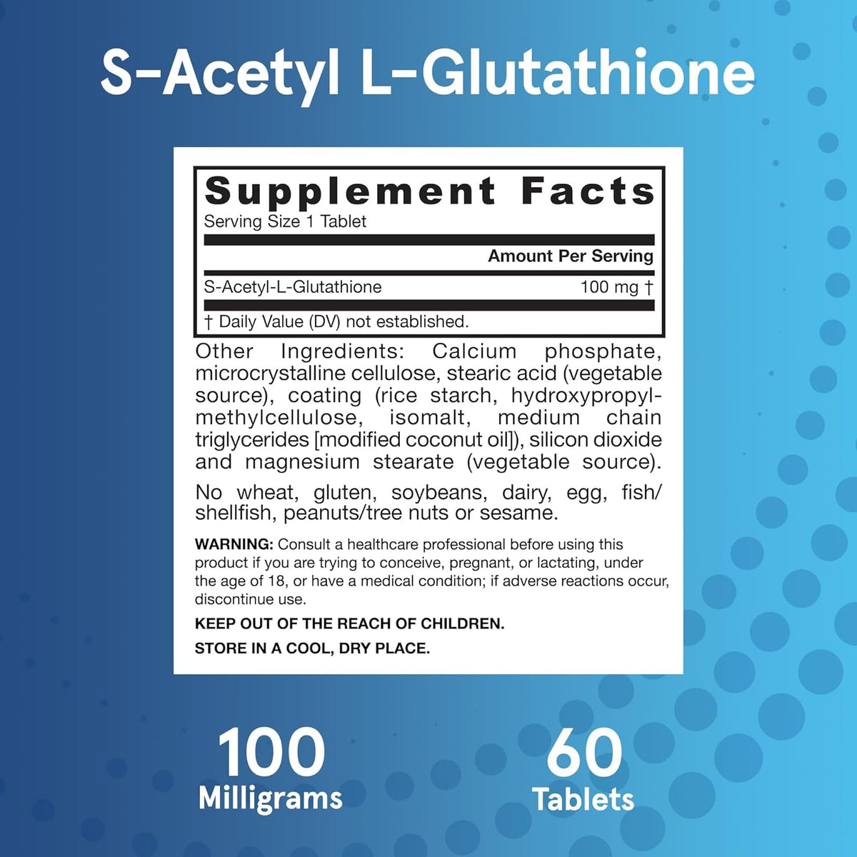 S - Acetyl L - Glutathione - Jarrow Formulas - 100 mg - 60 capsule - Protein4Life