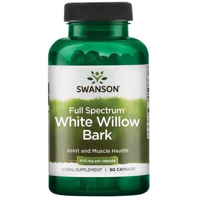 Salcie Alba, Full Spectrum White Willow Bark, 400mg, 90 caps, Swanson - Protein4Life