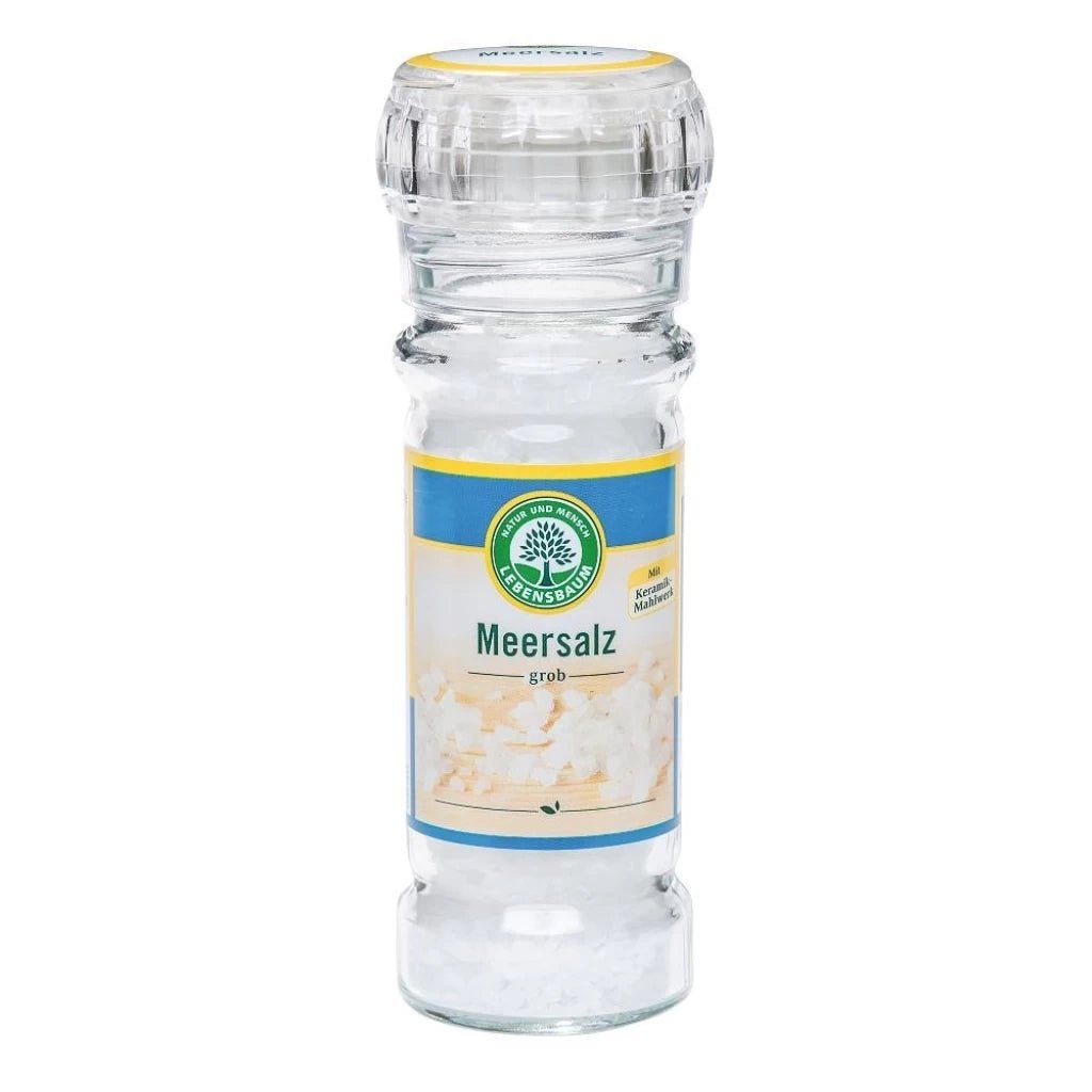 Sare de Mare Neiodata in Rasnita de Sticla Lebensbaum, 100g - Protein4Life