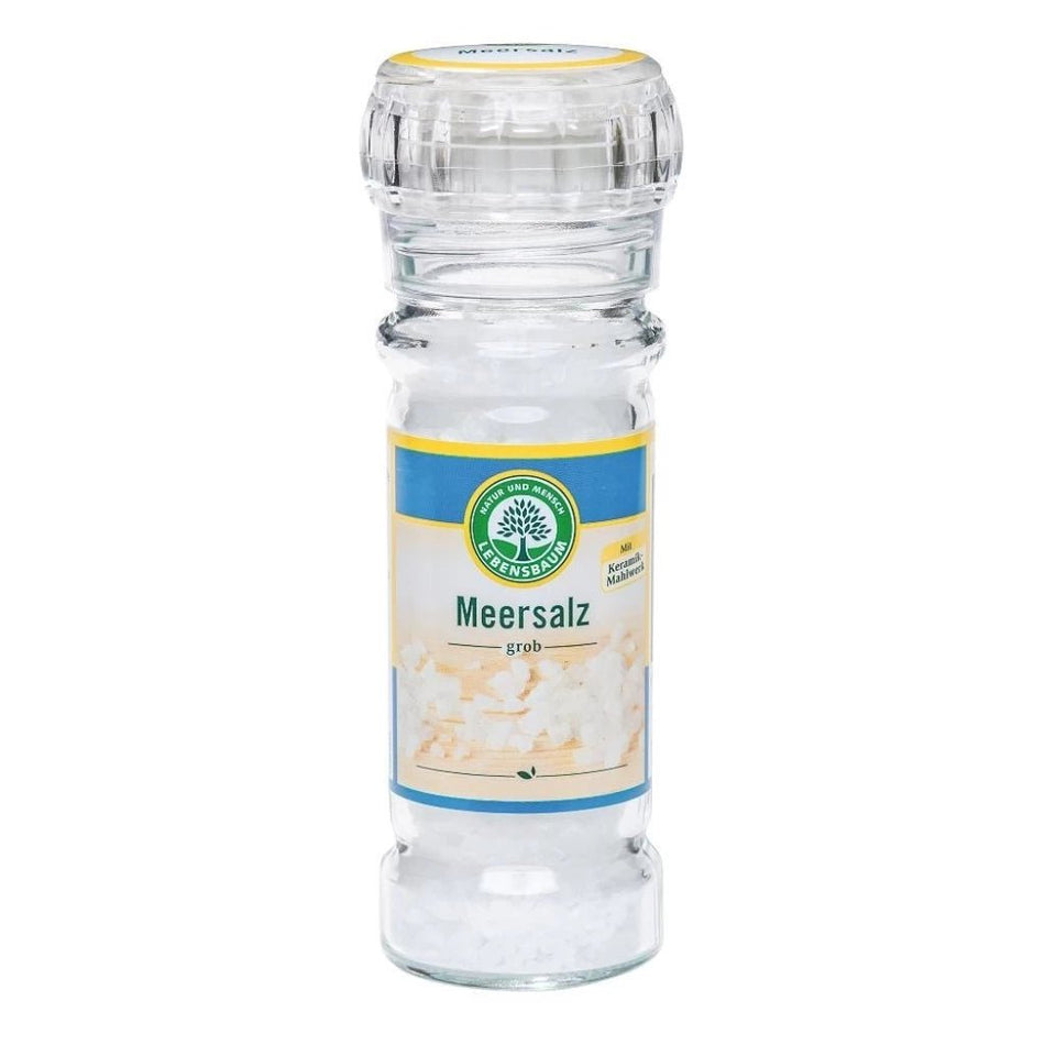 Sare de Mare Neiodata in Rasnita de Sticla Lebensbaum, 100g - Protein4Life