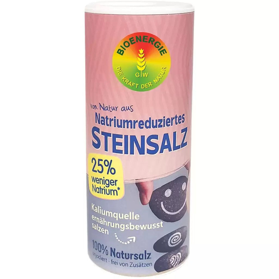Sare gema cu continut redus de sodiu cu adaos de potasiu - Bioenergie - 200 grame - Protein4Life