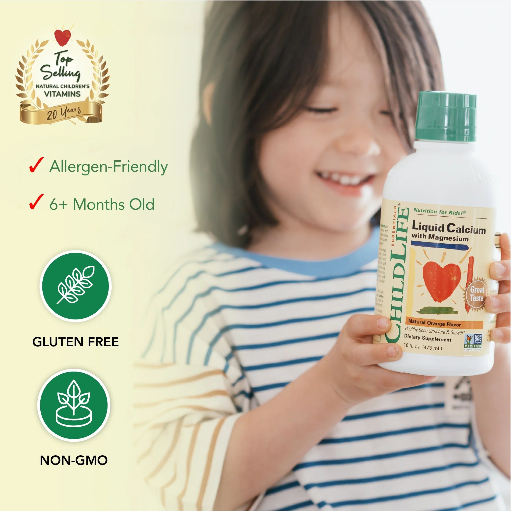 Sirop pentru Copii cu Calciu, Magneziu, Vitamina D3 si Zinc - Childlife Essentials - 474 ml - Protein4Life