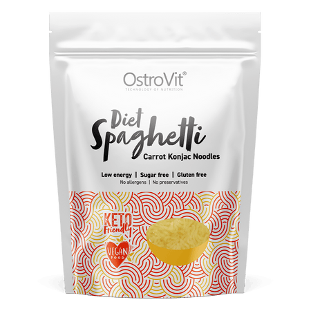 Spaghete Konjac cu Morcov pentru Dieta Keto si Controlul Carbohidratilor - OstroVit - 400 grame - Protein4Life