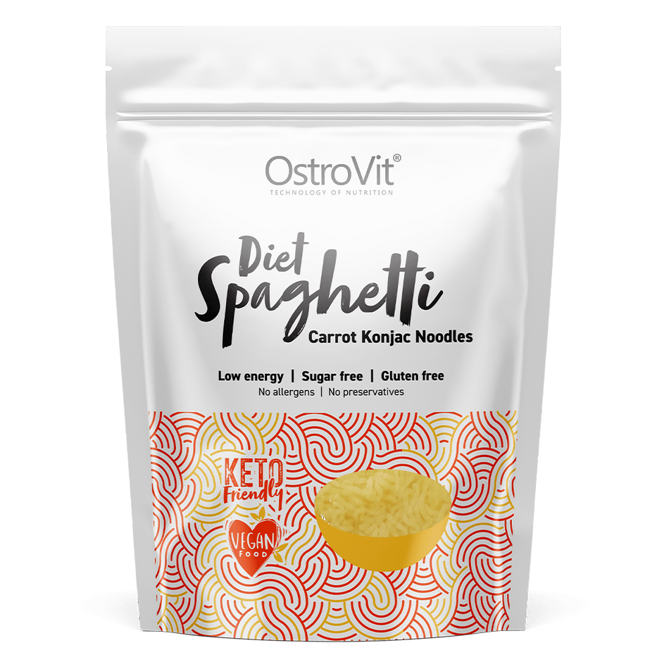 Spaghete Konjac cu Morcov pentru Dieta Keto si Controlul Carbohidratilor - OstroVit - 400 grame - Protein4Life