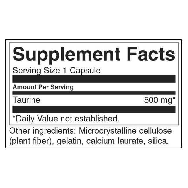 Taurina pentru Energie si Sistem Nervos - Swanson - 500 mg - 100 capsule - Protein4Life