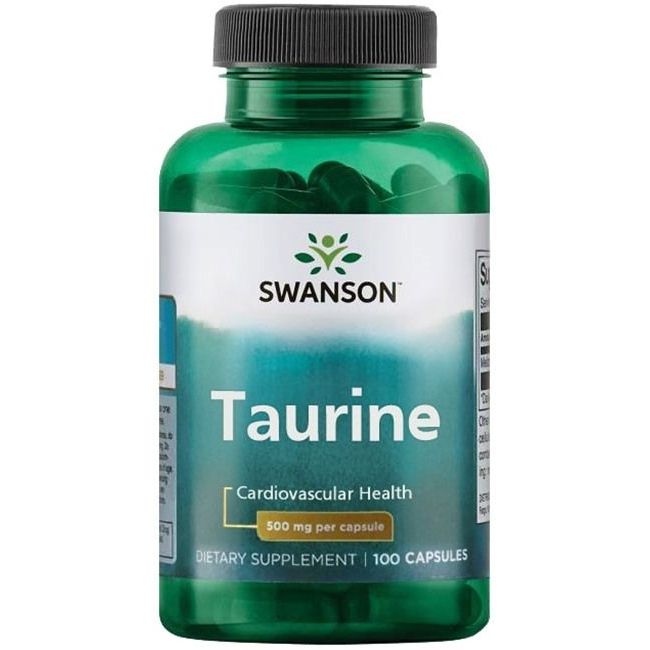 Taurina pentru Energie si Sistem Nervos - Swanson - 500 mg - 100 capsule - Protein4Life