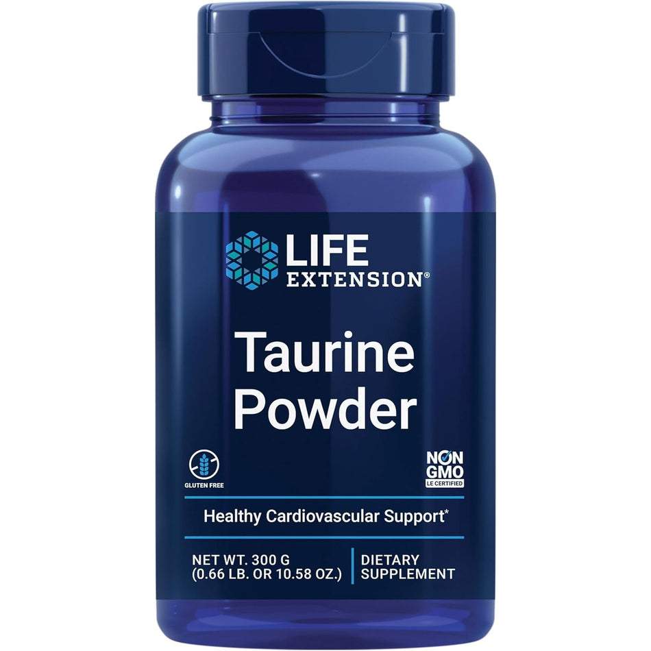 Taurina Pudra pentru Sistem Nervos si Sanatatea Inimii – Life Extension - 300 grame - Protein4Life